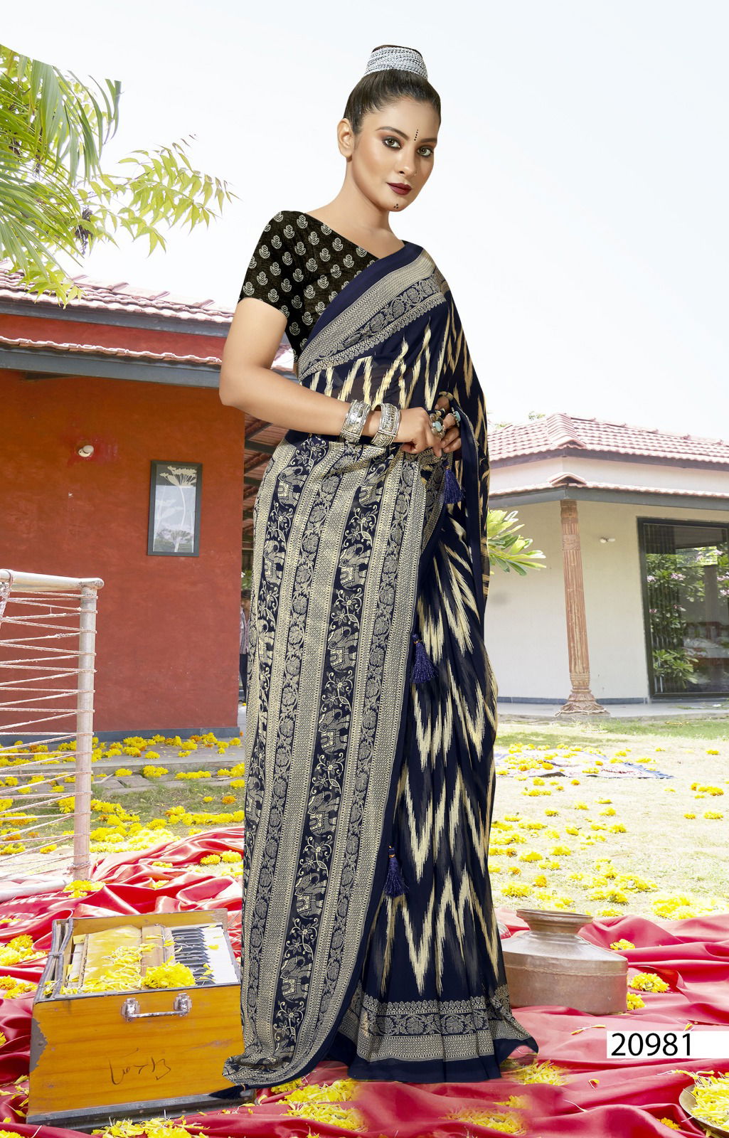 Guleri Vol 2 By Vallabhi Printed Designer Georgette Sarees Wholesale Market In Surat